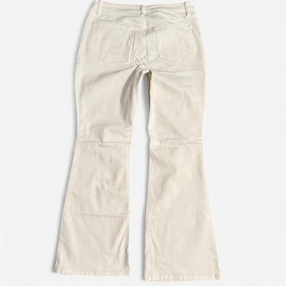 NWT Candace Cameron Bure Distressed Flare Jeans - White Wash, size 12 - Picture 3 of 6